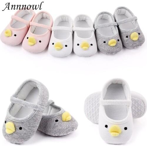 Cute Newborn Baby Girl Cartoon Animal Duck Soft Crib Shoes Elastic Closed Infant Anti-slip Sneaker Toddler Prewalker 0-18 Months