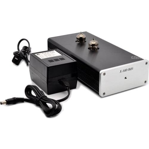 X-10D 2.0 original circuit HiFi 6N11 tube buffer audio signal tube preamplifier With AC12V power adapter