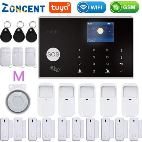 TUYA Wireless GSM Home Security Alarm System APP Control Smart Life With Motion Sensor Detector Compatible With Alexa Google