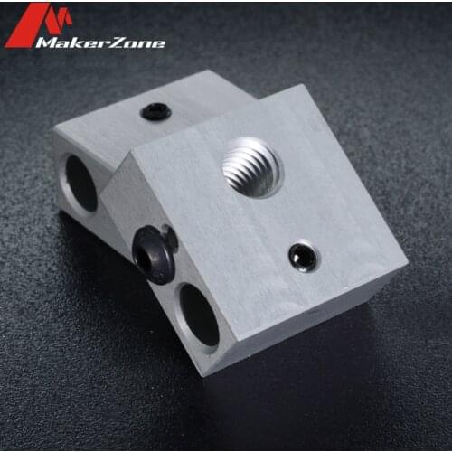 1/2/5pcs MK7 MK8 Extruder Aluminum Heating Block 20*20*10mm Gold/Silver For 3D Printer Reprap Accessories