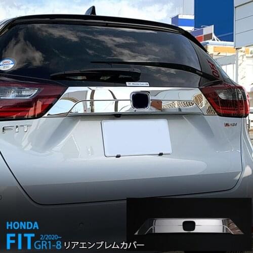 1pcs Automobiles Accessories Rear Emblem Trim for Honda Fit GR1-8 Chrome Stainless Steel Car Exterior Parts