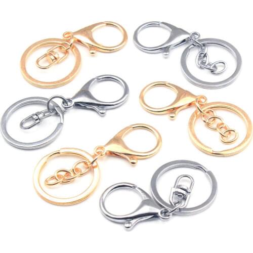 10pcs/pack Silver Plated Key button DIY Handmade Clasps Hook Fittings For Jewelry Making Accessories Buckle