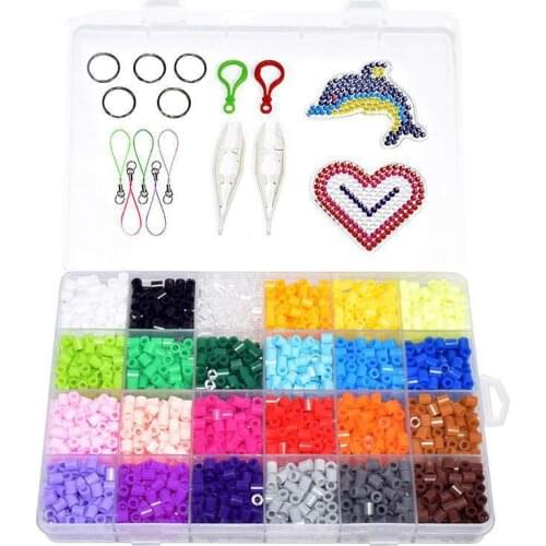 JINLETONG 2400Pcs Hama Beads color Random 5mm fuse beads Iron Beads KID Intelligence Educational Toys 3d puzzle educational toys