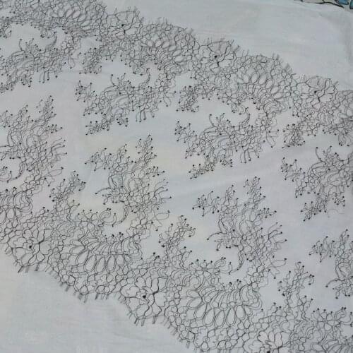 3Mete/lot Eyelash Lace Fabric DIY Decorative Nylon Eyelash Lace Trim Clothing Sewing Applique Fabric 60cm width
