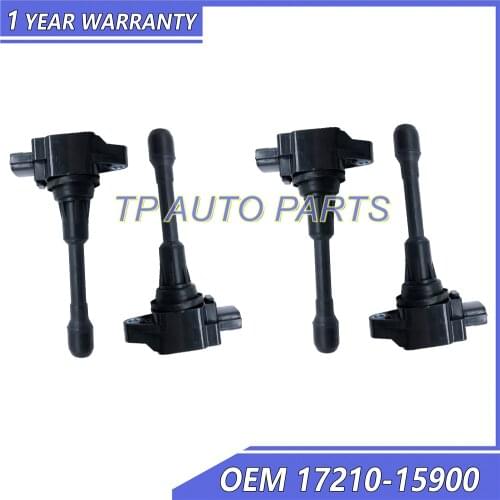 4 Pieces Ignition Coil OEM 17210-15900 AIC-5408S 1721015900 AIC5408S Compatible With Nissan