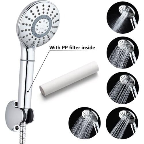 5 Models Bathroom Shower Head with Shower Filter Water Saving Filtered Shower Head Rainfall Pressure Boost Shower Sprayer