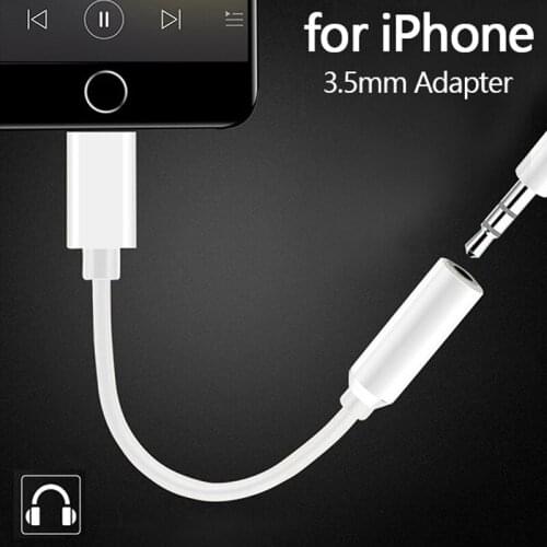 Headphone Adapter For iPhone 12 Mini 11 Pro Max XS XR X SE2020 8 Plus AUX Earphone Adaptador 8Pin To 3.5mm Jack Audio Splitter