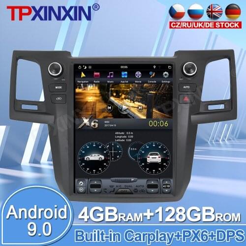 For Toyota Fortuner 2007-2015 4+128G Android 9.0 IPS Touch Screen Car Multimedia Radio Player GPS Navigation System DSP Carplay