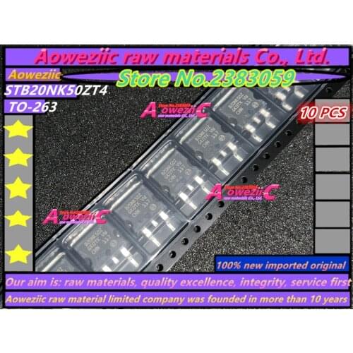 Aoweziic 100% new imported original STB20NK50ZT4 STB20NK50Z B20NK50Z TO-263 FET N-Channel 500V 17A