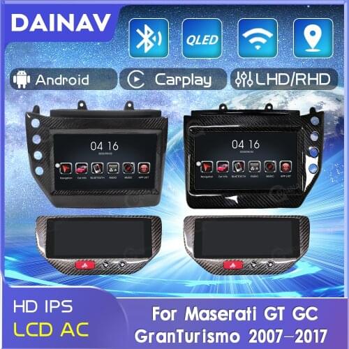 2 din Android car radio multimedia player LCD AC For Maserati GT GC GranTurismo 2007-2017 car GPS navigation Stereo receiver