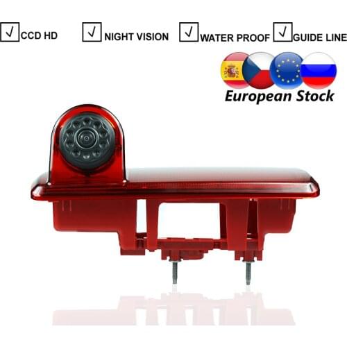 CCD Car Brake Light Rear View Camera for 2014 Opel Vivaro For 2014 Renault Trafic 8pcs IR lights Auto Parking Reverse HD Camera