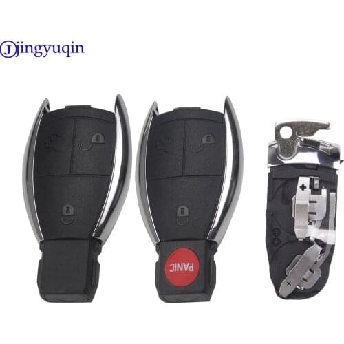 Jingyuqin Remote 3/4 Buttons Key Case Cover Smart Key FOR MERCEDES BENZ A B C E G R CL CLK E G GL M S SLK CLASS Fob Smart Key