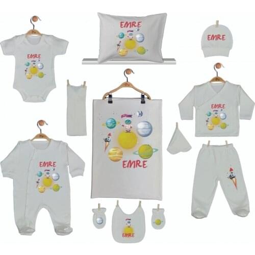 Hospital outfit baby boy gift 12 Pieces Cotton specific to name Jumpsuit Set Newborn Baby Gift