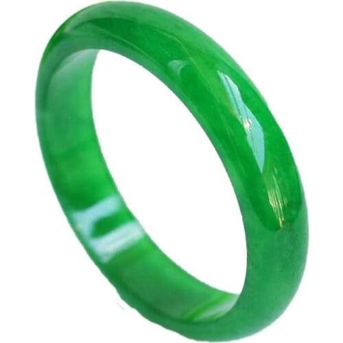 Fine jewelry Authentic Special A Burmese jadeite Bracelet covered bright dry green Medium-sized Bracelet bangle