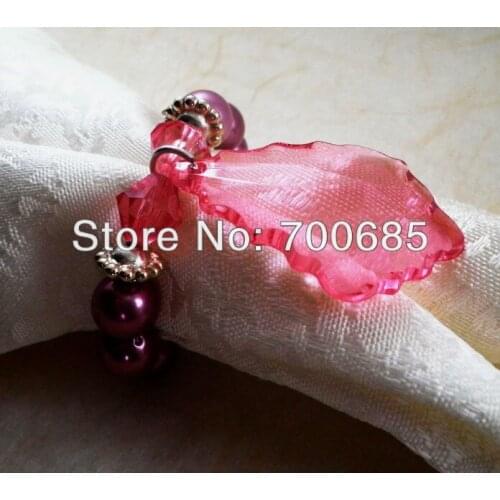 Napkin rings pink crystal ,napkin holder