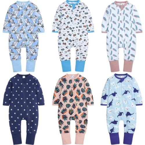 Newborn Baby Boys Girls Clothes Romper Bodysuit Cartoons Cotton Kids Summer Spring Fall Jumpsuit Playsuit Newborn Onesie Costume