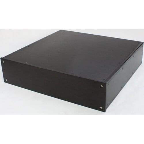 WA89 black all-aluminum amplifier chassis / preamplifier / tube AMP shell / DIY box (453 * 110 * 436mm)
