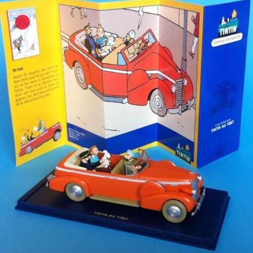 Diecast 1/43Scale The Adventures of TinTin In Tibet Scene Car Model Hand-made Collection Display Child Paper Gift Hot Toys