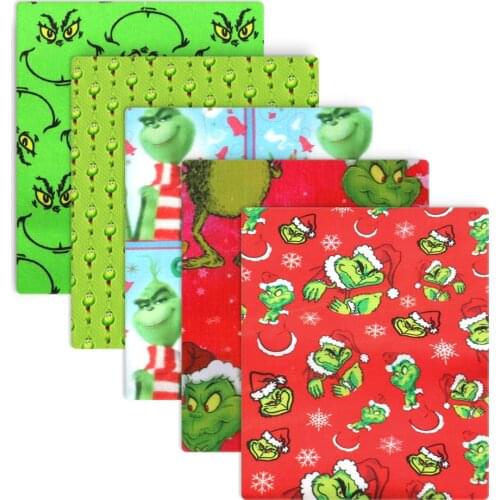 Patchwork Christmas Printed Polyester Cotton Fabric Sewing Quilting Fabric Needlework Material DIY Handmade Cloth,1Yc13355