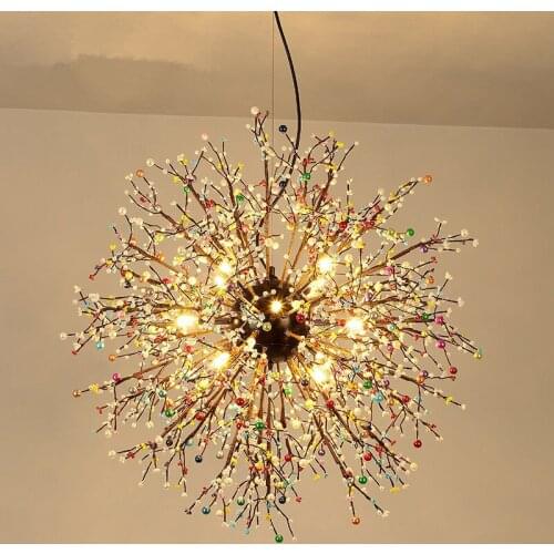 Chandelier round branch lamp northern Europe modern simple restaurant clothing store living room bedroom Chandelier