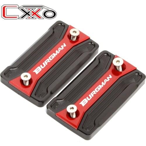 LOGO BURGMAN Motorcycles Front Brake Fluid Reservoir Cover Cap For SUZUKI Burgman 650 AN650 BURGMAN 2006-2017 2018 2019 2020