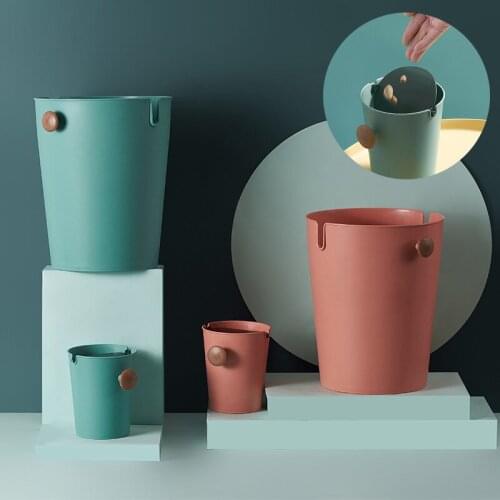 Waste Bin Home Garbage Basket Table Trash Can Swing with Lid Creative Office Household Mini Trash Can Storage Bucket Kitchen