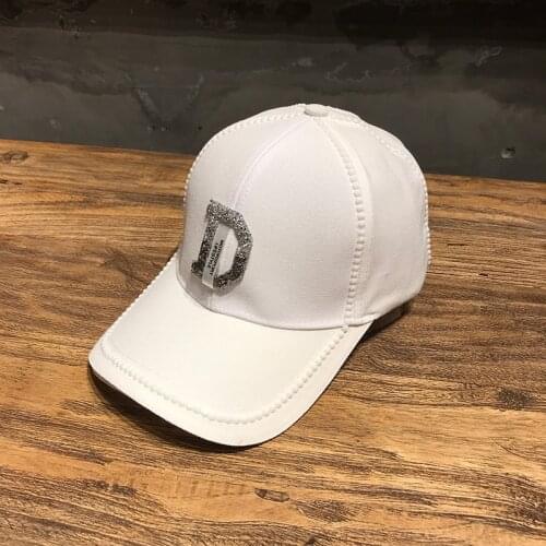 2021 New Brand D Letter Diamond Baseball Cap Korea Ladies Hip-hop Hat Summer Outdoor Trend Sunshade Sun Hat for Women