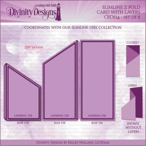 New Metal cutting dies Slimline Z Fold with Layers cut die mold card Scrapbook paper craft knife mould blade punch stencils