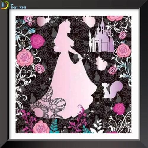 New Products For Children 5D Diamond Painting Cartoon Princess Fantasy Flowers Full Square Embroidery Cross Stitch Round Mosaic