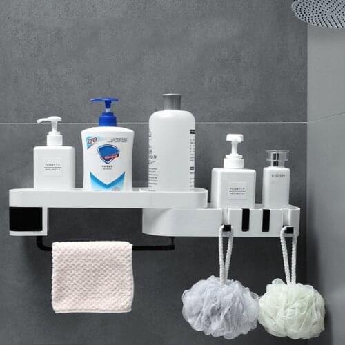 Shower Shelf Bathroom Shampoo Shower Shelf Holder Kitchen Storage Rack Organizer Wall Mounted Bathroom Accessories Organizer