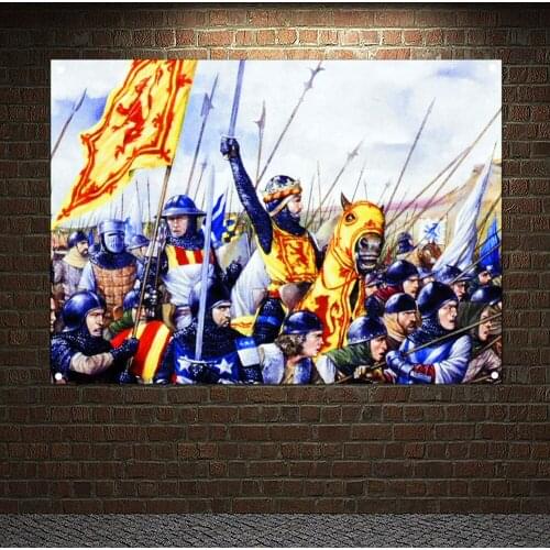 Knight Templar Order Flag Painting Wall Art Crusaders Posters Wall Hanging Custom Vertical Banner Brass Metal Holes Grommets A1