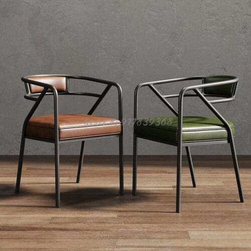 Nordic Light Luxury Dining Chair Home Stool Net Red Leisure Back Chair Modern Restaurant Hotel Hotel Iron Art Office Chair