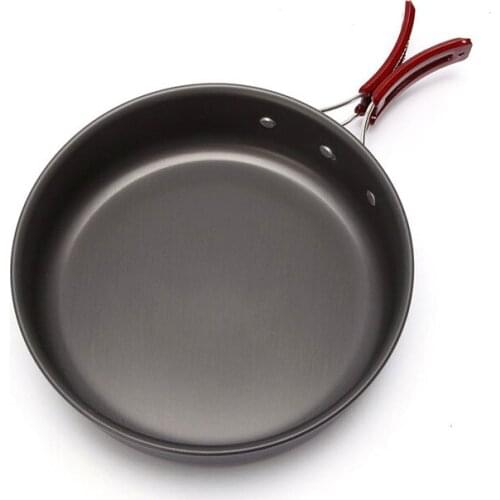 Outdoor Portable Pan Small Frying Pan Camping Picnic Cookware Non-stick Pan Cooking Tableware Camping Utensils 200x55mm