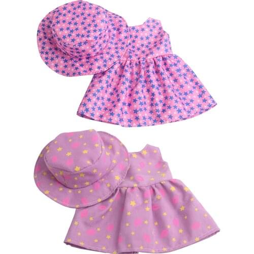 1pc American Doll Printed Dress 18 '' Doll Mini Party Outfits Accessories