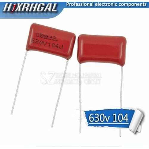 10PCS 630V104J Pitch 15mm 0.1UF 100nf 630V 104 CBB Polypropylene film capacitor hjxrhgal