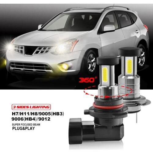 2 pieces Mini H7 LED Car Headlight Bulbs 26000LM fog lights Bulbs Lamp H1 9005 9006 9012 H9 H11 fog lights 110W 40000LM 6000K