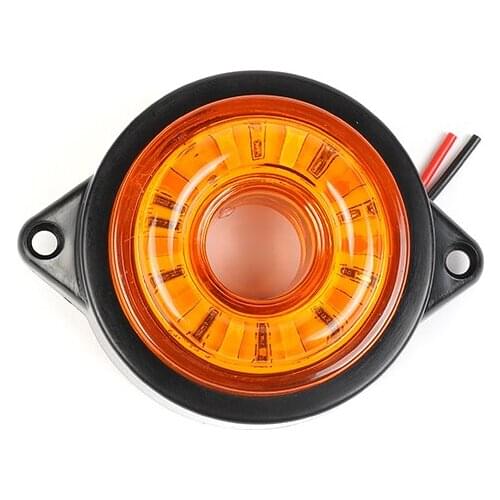2Pcs Car Truck Trailer LED Side Marker Light Yellow Turn Signal Clearance Light Indicator Lamp For Lorry Van Caravans 10-30V