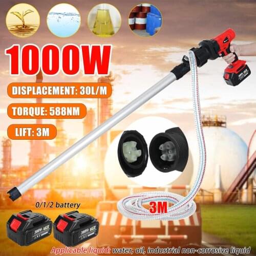 388VF Cordless Portable Electric Oil Pump With Lithium Battery Chemical Diesel Liquid Pump With 3M Hose For Makita 18V Battery