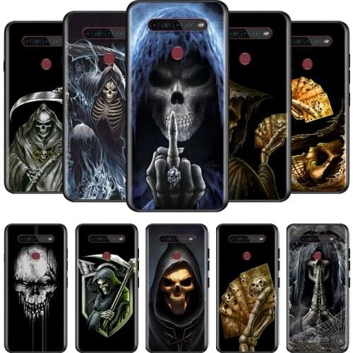 Grim Reaper Skeleton Skull For LG G8 V30 V35 V40 V50 V60 Q60 K40S K50S K41S K51S K61 K71 K22 ThinQ 5G Phone Case