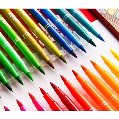 Deli 12/24/36/48 Set Soft Head Watercolor Pen Eraserable Set Washable Color Pen for Children Beginner Baby Safe Color Pen
