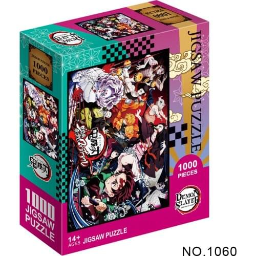 Demon Slayer anime 1000 pieces puzzle game jigsaw 3d adults pictures assembling learning educational toys gift for children