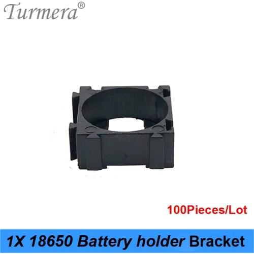 Turmera 18650 Battery Holder Bracket for 18650 Li-ion Cell Holder Safety Anti Vibration Plastic Case 100Pieces in Lot