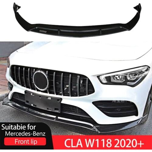 For Mercedes-Benz W118 CLA Front Diffuser Bumpers Protector 2020+ CLA260 200 Body kit bumper Before spoiler Front lip
