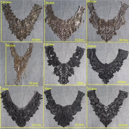 Hot sell Beautiful Flower Applique Lace Collar DIY Lace Collar Sewing Craft Neckline Trimming Decoration YL48-YL63
