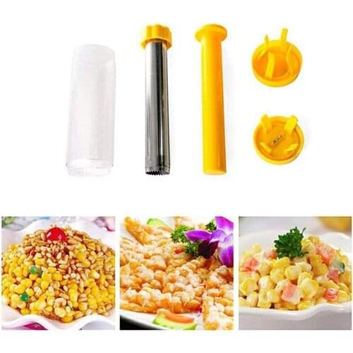Corn Stripper Fruit Vegetable Tools Stainless Steel Corn Cob Remover Manual Cutter Shaver Kitchen Gadgets Accessories PI669