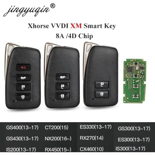 Jingyuqin VVDI XM Smart Universal Remote Key with PCB for Lexus NX GS RX IS ES GX LX Fit KEY TOOL Plus Max VVDI2 VVDI Mini Reuse