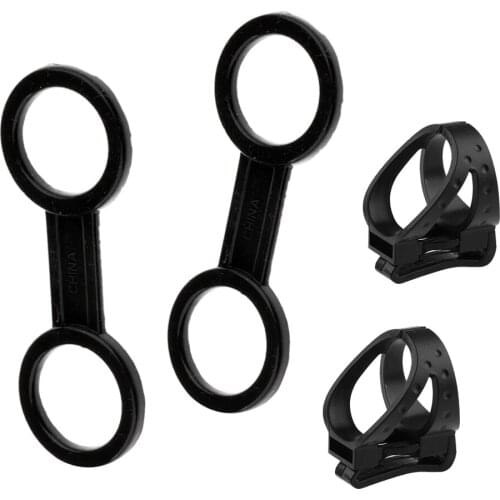 MagiDeal 4 Pieces Flexible Detachable Clip Keeper & Dual Loop Retainer for Scuba Diving Dive Snorkeling Snorkel Mask