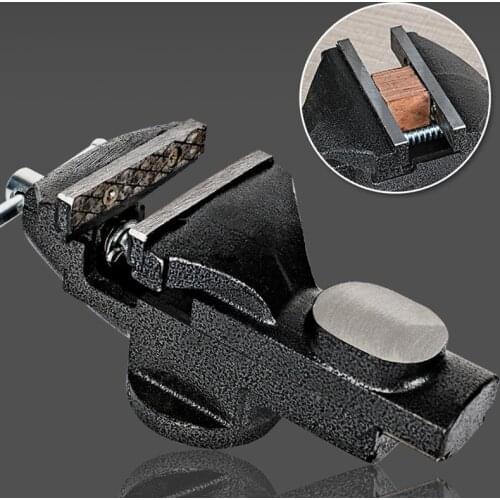 Muliti-Funcational Bench Vise Mini Rotating Tables Screws Vise Bench Clamp Screws Vise for DIY Crafts Mold Fixed Repair Tool TS2