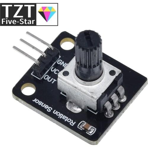 TZT Rotary Potentiometer Analog Knob Module For Raspberry Pi Arduino Electronic Blocks RV09 Rotary encoder for arduino