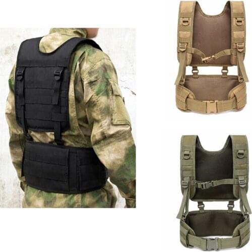 Mens Tactical Vest Chest Rig MOLLE Combat Waist Belt Army Airsoft Paintball Outdoor Military Hunting Vest Waistband Accessories